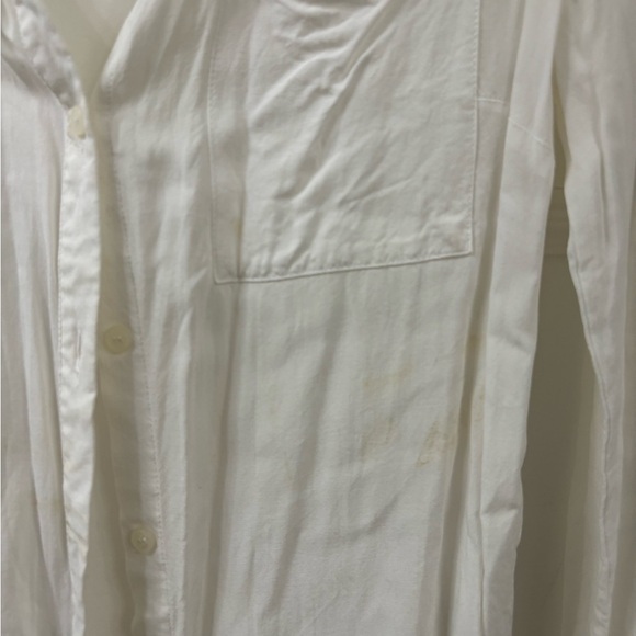 H&M White Button Down Casual Top / Shirt Sz 4 - Picture 3 of 11
